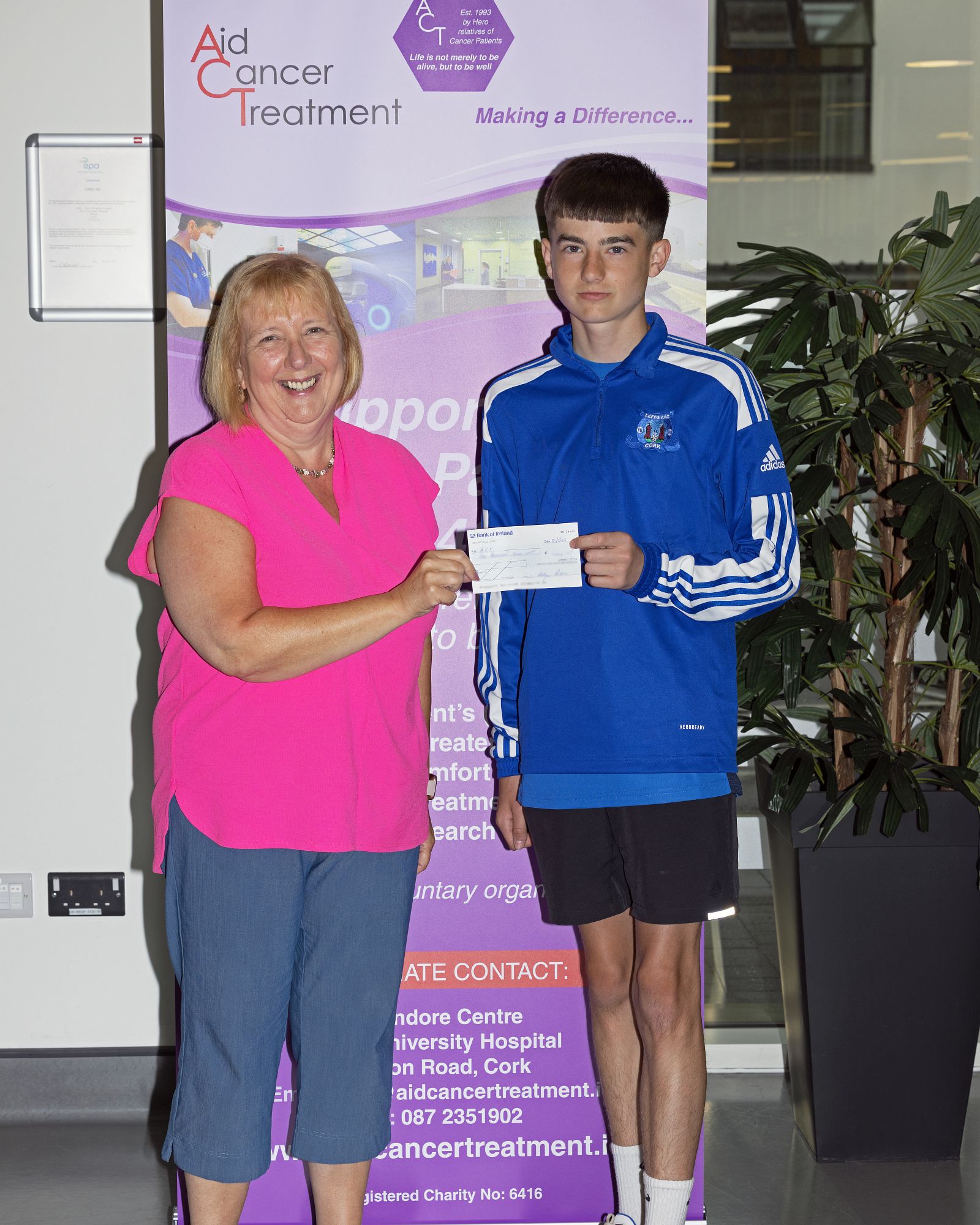 Micky Hourihan Festival Check Presentation