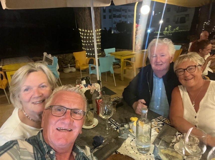 Donal in his happy place in Vilamoura with family